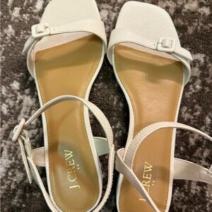 J. Crew Women's Cream Sandals with Buckle